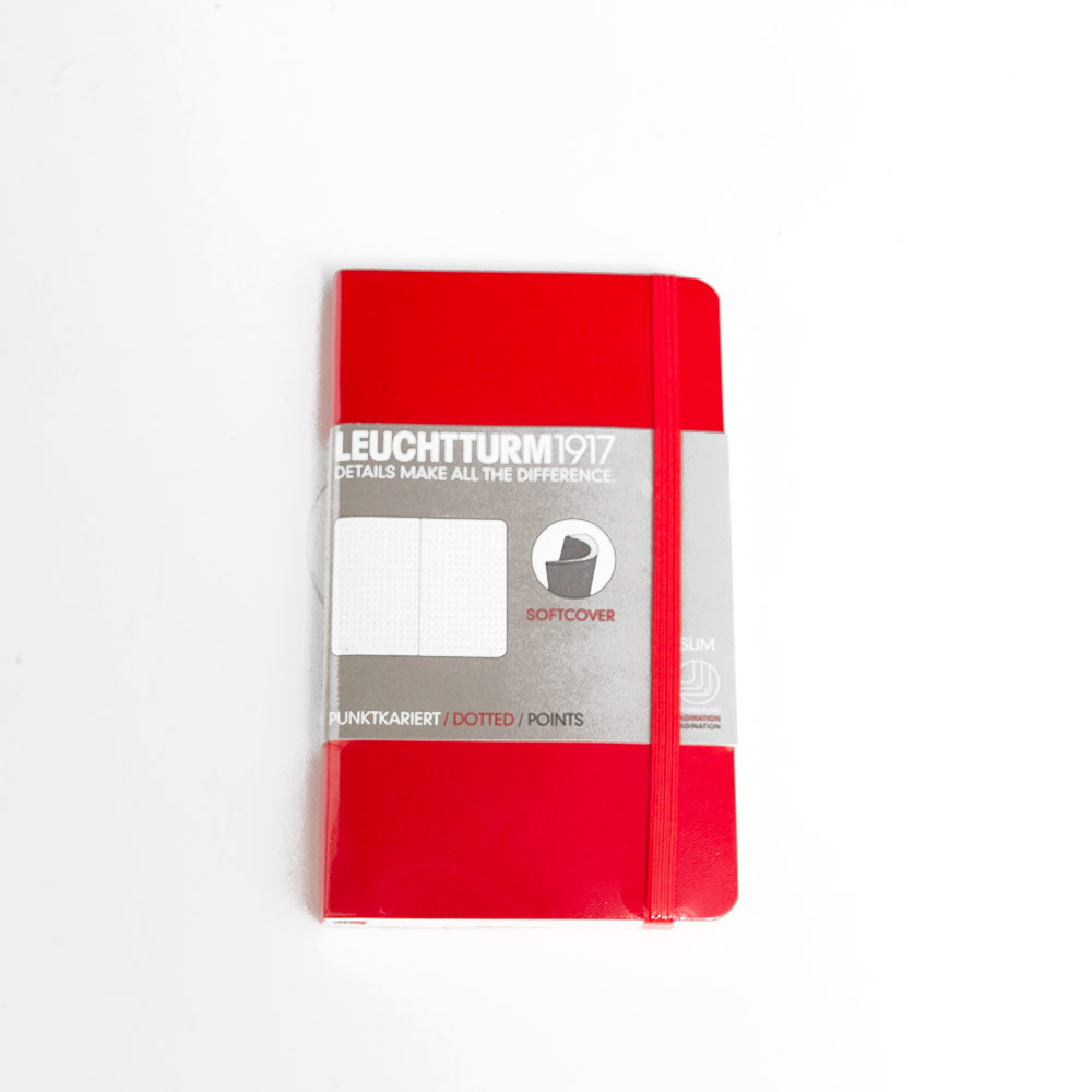 Leuchtturm, Pocket, Softcover, A6, Dotted, Red